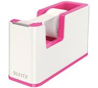Leitz 1265498 Dispenser per nastro adesivo WOW 5364 Bianco, Rosa Larghezza roto