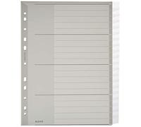 Leitz 12750000 - Foglio per indice in plastica, formato A5, 12 fogli, colore: grigio, in polipropilene 20 Sheets Grigio