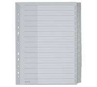 Leitz 12760000 Blank tab index Plastica Grigio intercalare