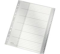 Leitz 1281 Divisore DIN A4, Fuori misura 1-31 Polipropilene Grigio 31 schede