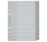 Leitz 1285 - Registro numerico in plastica, 1-10, 10 fogli, formato DIN A5, 16,5 x 21 mm