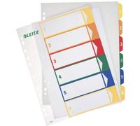 Leitz 12920000 Divisore DIN A4, Fuori misura 1-6 Polipropilene Multicolore 6