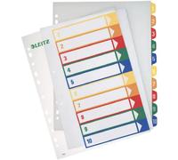 Leitz 12930000 Divisore DIN A4, Fuori misura 1-10 Polipropilene Multicolore 10
