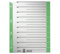 Leitz 1652-00-55, Separator Sheets, A4, 100 Sheets, Green