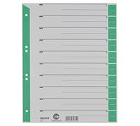 Leitz 16523055 - Fogli separatori in cartone, formato A4, confezione da 25 pezzi, colore: Verde