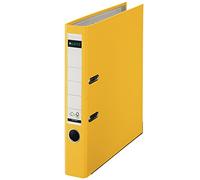 Leitz 180° Lever Arch File Plastic 50 mm Plastica Giallo, confezione da 10 pezzi