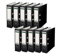"Leitz 180 ° plastica a leva, formato A4, 80 mm, colore: Nero, confezione da 10 Black"