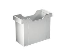 Leitz 19080085 Hängemappenbox Uni Plus-Box, f1/4r Hängemappen formato A4, in polistirene, colore: grigio