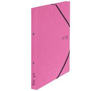 Leitz 30120022 - Raccoglitore ad anelli, formato A4, con 2 anelli e chiusura con elastico, larghezza dorso 25 mm, per 140 fogli, meccanismo ad anelli, per scuola, studio e casa, 5 pezzi, colore: Rosa