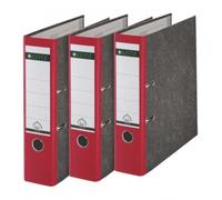 Leitz 310305025 - Raccoglitori di qualit 180A, con fessure, A4 larghi, 3 pezzi,