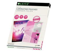 Leitz 33808 Laminating Pouches Made of 125 Micron Thick Material (Transparent, G
