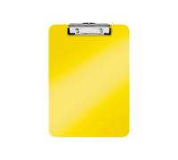 Leitz 39710016 A4 Clipboard, Rigid Plastic, WOW Range, Yellow