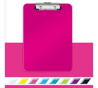 Leitz 39710023 A4 Clipboard, Rigid Plastic, Wow Range, Metallic Pink