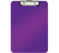 Leitz 39710062 A4 Clipboard, Rigid Plastic, WOW Range, Purple Purple Pack of 1