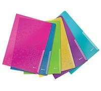 Leitz 40500099 WOW - Cartelline angolari, 108 pezzi, colori assortiti