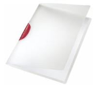 Leitz 41750025 - Cartelletta con molla fermafogli ColorClip, in polipropilene, formato A4, confezione da 6 pezzi, rosso