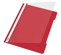 Leitz 41910025 - Cartella standard, Plastica, A4, Capacità per 250 fogli, Rosso, 1 unità