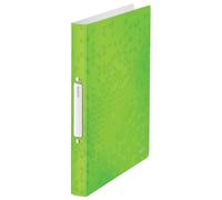 Leitz 42570054 Raccoglitore a 2 anelli, formato A4, contiene fino a 190 fogli, gamma WOW, dorso 25 mm, verde