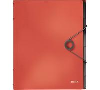 Leitz Solid, cartellina portadocumenti PP A4 6 Scomparti rosso chiaro