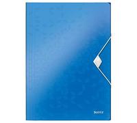Leitz 45990036 cartellina angolare wow, A4, PP, blu metallizzato, 1 pezzo