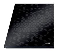 Leitz WOW Notebook A4 a quadretti, copertina rigida, 160 pagine, 80 fogli di carta certificata FSC (80 g/m²), rilegatura a filo, per ufficio, scuola o come diario, nero, 46261095