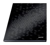 Leitz WOW Notebook A4 a quadretti, copertina rigida, 160 pagine, 80 fogli di carta certificata FSC (80 g/m²), rilegatura a filo, per ufficio, scuola o come diario, nero, 46261095