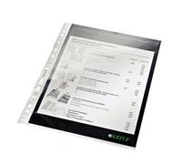Leitz 4770 Document Wallets Standard, A4, PP, Transparent, 0.08 mm, Indelible, Colourless, Pack of 100