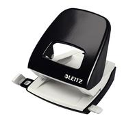 LEITZ - 50080095 - Perforatore 5008 - passo 8 cm - max 30 fogli - 2 fori - nero - Leitz - 58557 - Conf. da 1 Pz.