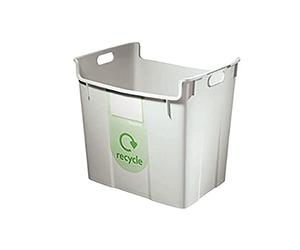 Leitz 52090085 - Vassoio per riciclaggio in plastica, 40 l, colore: Grigio