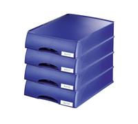 Leitz 52100035 - Cassetto, formato A4, confezione da 4, colore: Blu