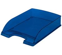 LEITZ 52260039 Plus Standard, Vaschetta Porta Corrispondenza, Formato A4, Colore Blu Trasparente, 1 Pezzo