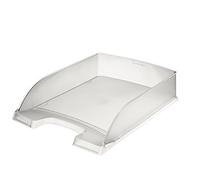 LEITZ 52270203 Plus Standard, Vaschetta Porta Corrispondenza, Formato A4, Colore Trasparente Satinato, Confezione da 5 pezzi