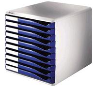Leitz 5281-00-35 Cassettiera Blu Numero scomparti: 10