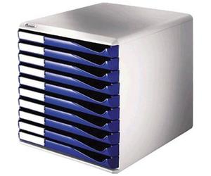 Leitz 5281-00-35 Cassettiera Blu Numero scomparti: 10