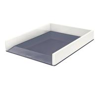 Leitz 5361-10-01 WOW Duo Vassoio porta documenti DIN A4, DIN C4 Bianco, Grigio