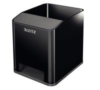 Leitz 53631064 Sound Pencil Case (Sound amplification Function, WOW) Black/Anthr