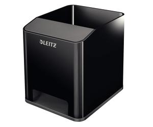 Leitz 53631064 Sound Pencil Case (Sound amplification Function, WOW) Black/Anthr