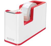 Leitz 53641026 Dispenser per nastro adesivo Bianco-Rosso Larghezza rotolo (max.