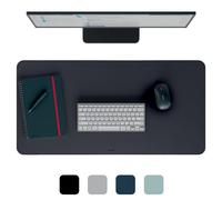 Leitz Tappetino mouse Impermeabile da Scrivania Grande - Protezione Opaca, Adatta a Ufficio e Casa, Facile da Pulire e Antigraffio, 80 x 40 cm, Nero