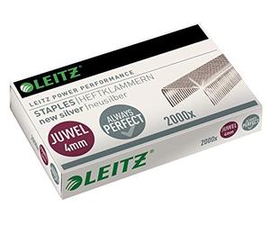 Leitz 56410000 Juwel - Punti per cucitrice Juwel Neusilber, 4 mm, 2000 pezzi