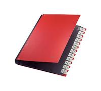 Leitz 59240025 Pultordner A-Z, 24 Fächer, PP, rosso