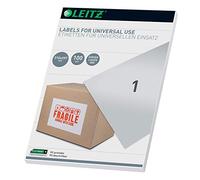 Leitz 61710001 - Etichette universali scrivibili per PC, 210 x 297 mm, colore: Bianco