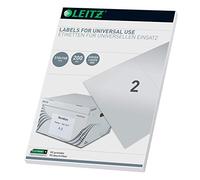 Leitz 61720001 - Etichette universali scrivibili per PC, 210 x 148 mm, colore: Bianco