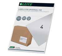 Leitz 61730001 - Etichette universali scrivibili per PC, 105 x 148 mm, colore: Bianco