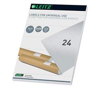 Leitz 61800001 - Etichette universali scrivibili per PC, 70 x 37 mm, colore: Bianco