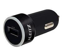 Leitz 62210095 Caricabatterie Universale da Auto USB 2.4V, Nero