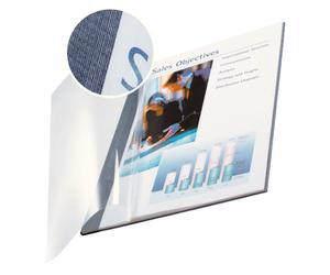 LEITZ - 74140035 - Copertine Impressbind - flessibile - 10,5 mm - blu - Leitz - scatola 10 pezzi - 51059 - Conf. da 1 Pz. - 74140035