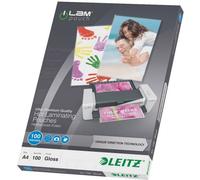 Leitz UDT Pellicole di Laminazione, A4, Premium (2 x 100 Micron), Confezione da 100, Transparente