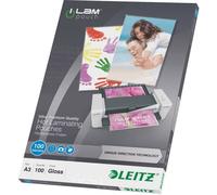 Leitz 7487 Pellicola per plastificazione DIN A3 100 micron lucida 100 pz.