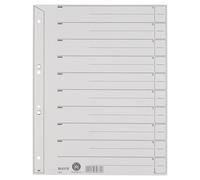 Leitz A4 Card Divider with Eyelet Grey Pack of 100